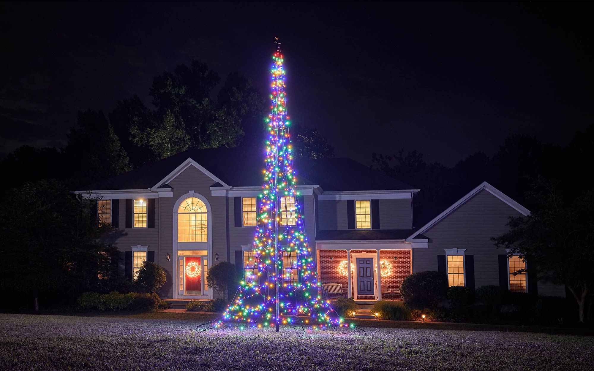 13ft. Flagpole Christmas Tree Lights